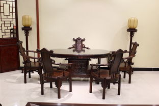 鑫华红木 中式风格 古典家具 国标红木 红木家具 黑酸枝 阔叶黄檀 茶室 休闲茶桌 6件套