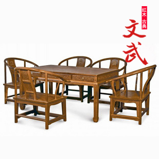 中式古典之美 红木鸡翅木茶桌六件套的魅力与价值